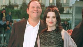 Juliette Binoche et Harvey Weinstein à Deauville pour la projection de "Rounders" en 1998