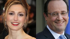L'actrice Julie Gayet et le président de la République François Hollande.