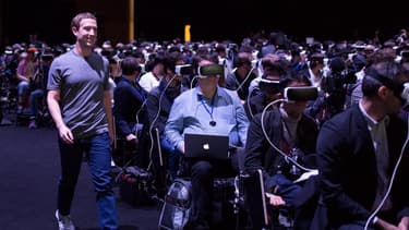 Mark Zuckerberg au MWC de Barcelone le 21 février 2016.