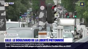 Lille: le boulevard de la Liberté piétonnisé