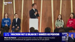 Sept ans après son arrivée à l'Élysée, Emmanuel Macron dresse le bilan de son septennat 