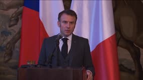 Emmanuel Macron à Prague le 5 mars 2023