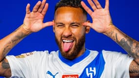 Neymar lors de sa présentation à Al-Hilal en août 2023.