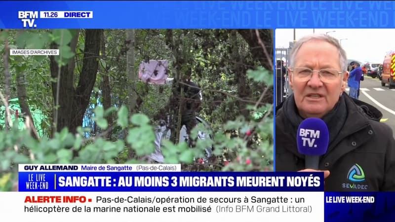 Il y a encore des recherches sur le littoral par hélicoptère, indique le maire de Sangatte (Pas-de-Calais) après la mort d'au moins trois migrants en mer