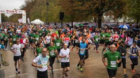 Les coureurs lors du semi-marathon à Londres en 2018