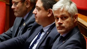 Laurent Wauquiez et des députés LR à l'Assemblée nationale le 6 février 2025