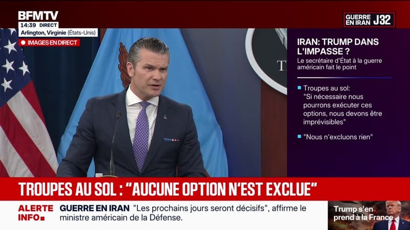 Guerre contre l'Iran: "l'idée c'est de les amener à capituler" estime Pete Hegseth, secrétaire à la Défense des Etats-Unis