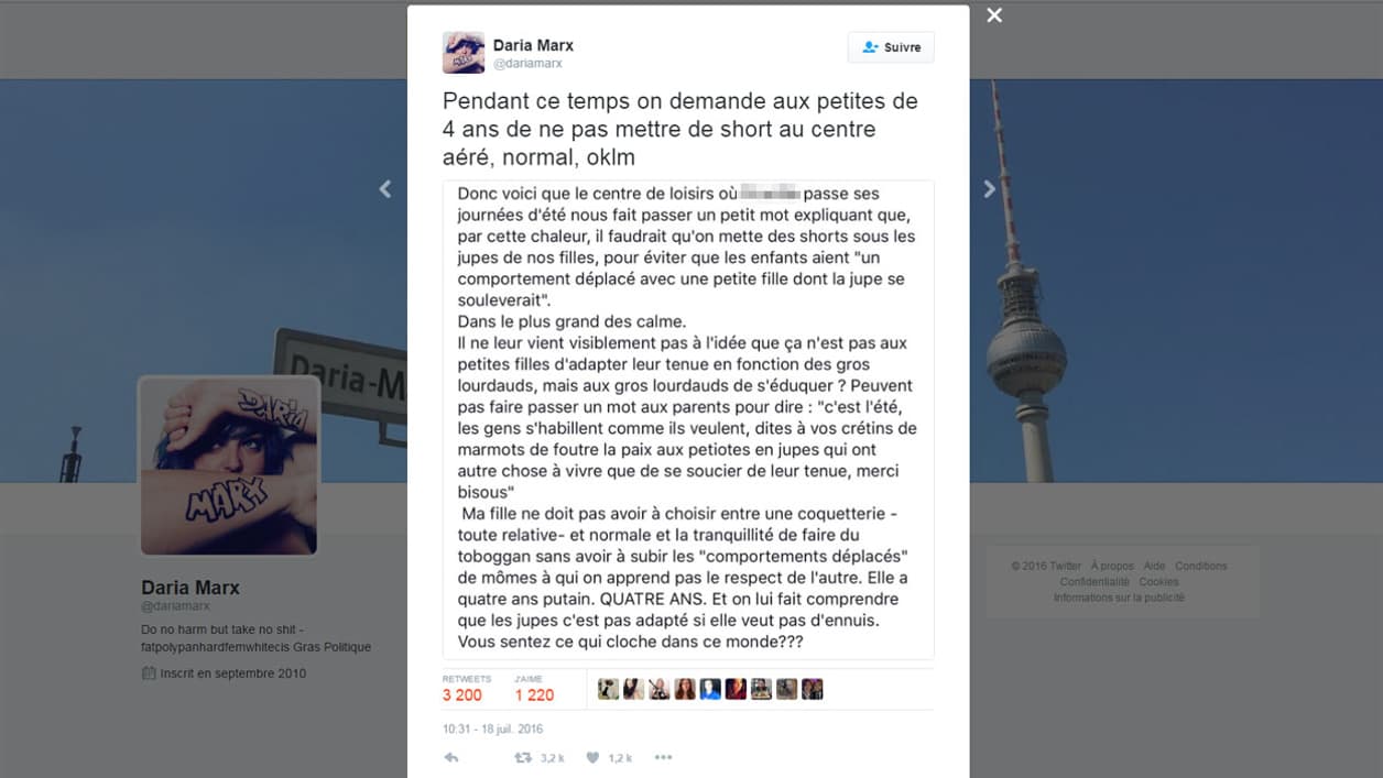Le post de la maman publié sur Facebook a été partagé sur Twitter, captures d'écran à l'appui. Le post de la maman publié sur Facebook a été partagé sur Twitter, captures d'écran à l'appui.