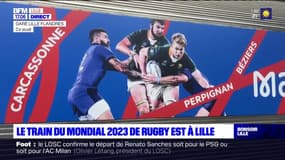 Le train de la Coupe du monde de rugby 2023 a fait étape en gare de Lille