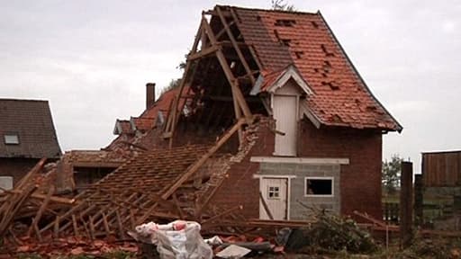 Importants dégâts dans cette maison de Bailleul.