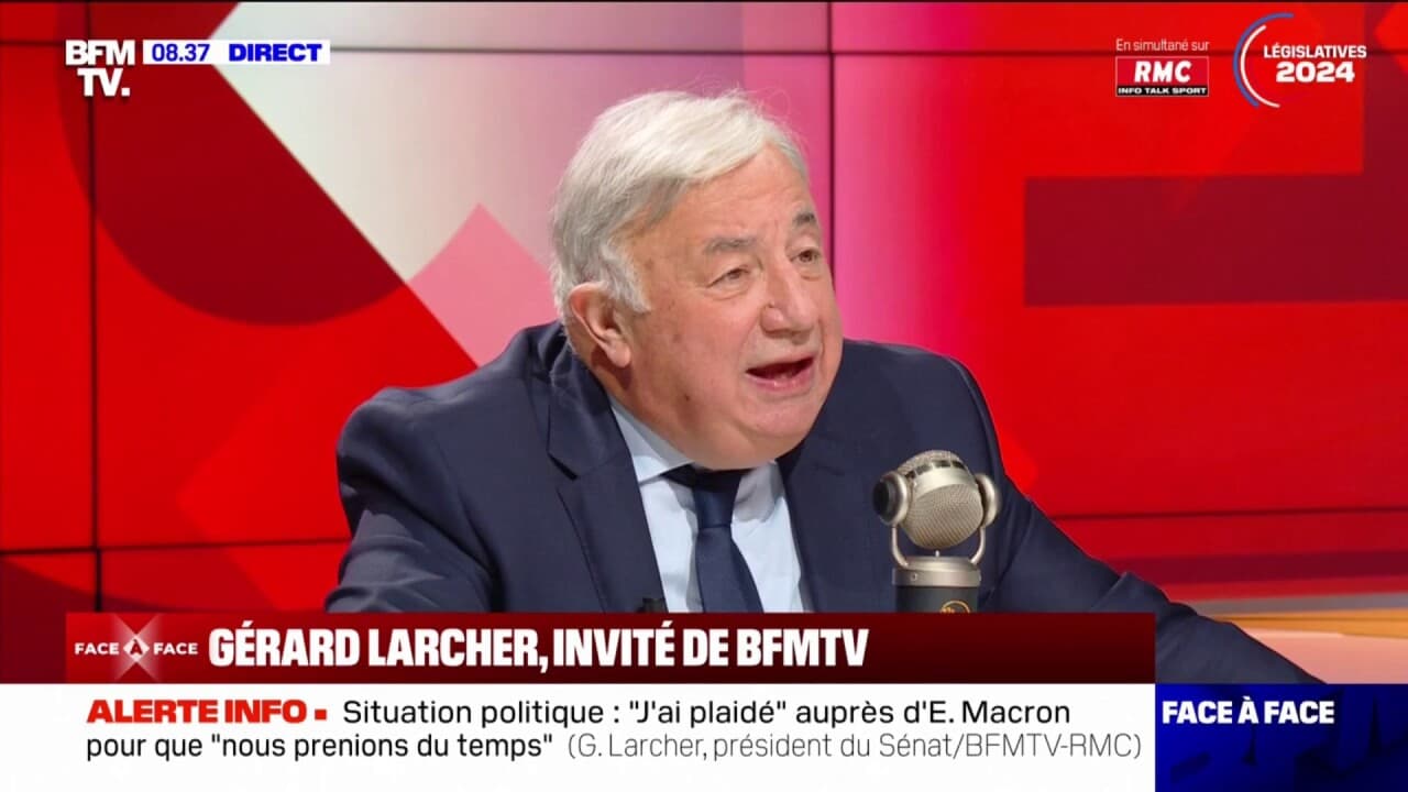 "Non": Gérard Larcher Affirme Qu'il Ne Se Voit Pas à Matignon