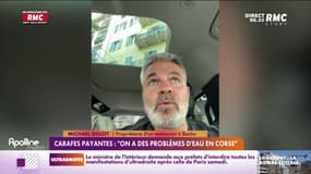 Carafes payantes: "on a des problèmes d'eau en Corse" 