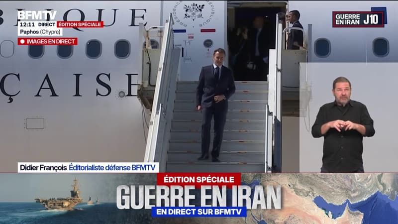 Guerre au Moyen-Orient: Emmanuel Macron est arrivé à Chypre
