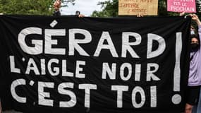 Une pancarte en marge d'un spectacle de Gérard Depardieu à Toulouse, le 25 mai.