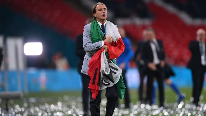 Euro: la causerie conquérante de Mancini avant la finale face à l'Angleterre