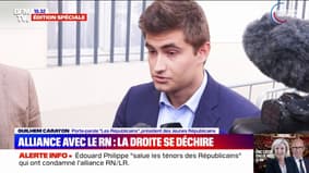 Proposition d'alliance RN/LR: "Je crois à l'union des patriotes sincères", affirme Guilhem Carayon (porte-parole des Républicains)