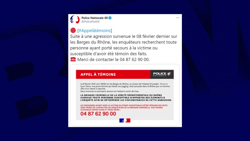 Appel à témoin après l'agression d'une jeune femme à Lyon.
