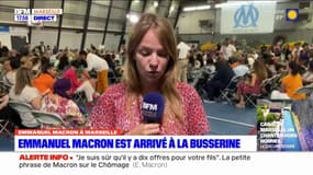 Marseille: le gymnase de La Busserine se remplit avant l'arrivée d'Emmanuel Macron