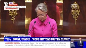 Gaza: "Nous demandons une trêve humanitaire", déclare Élisabeth Borne 