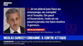 "Je ne plierai pas face au mensonge, au complot et à l'insulte": les premiers mots de Nicolas Sarkozy, deux jours après sa condamnation