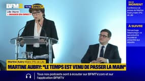 Martine Aubry ne "prend pas sa retraite politique" après l'annonce de sa démission comme maire de Lille