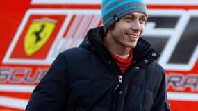 Valentino Rossi lors d'essais chez Ferrari