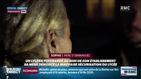TEMOIGNAGE RMC - "Le couteau était à un demi-centimètre du cœur": émotion et colère de la mère d'Emmanuel, poignardé dans son lycée