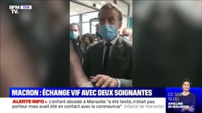 Story 1 : L'échange tendu entre Emmanuel Macron et deux soignantes - 15/05
