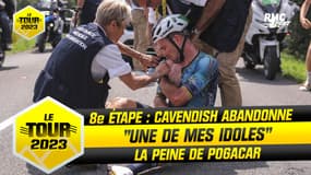 Tour de France - E8 : "Une de mes idoles de jeunesse" Pogacar peiné par l'abandon de Cavendish