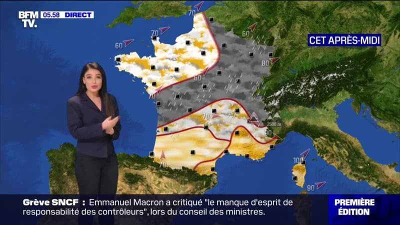 De fortes pluies sur la moitié nord, un ciel voilé avec un temps calme et sec au Sud pour ce vendredi