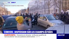 "Convoi de la liberté": plusieurs centaines de manifestants bloquent les Champs-Élysées