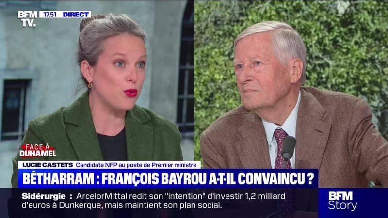 Face à Duhamel : Lucie Castets - Bétharram, Bayrou a-t-il convaincu ? - 15/05