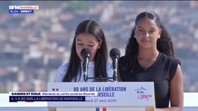 Libération de Marseille: des jeunes des quartiers marseillais lisent le déroulé de la libération