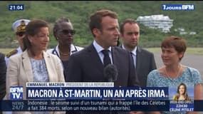 À Saint-Martin un an après Irma, Emmanuel Macron veut une aide durable pour les habitants de l'île