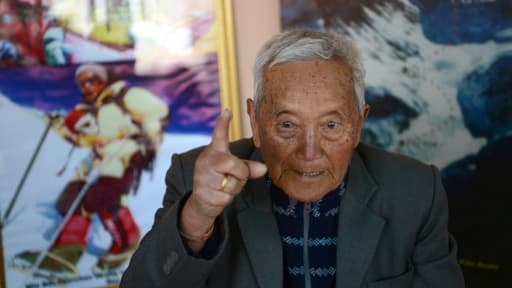 Le montagnard népalais Min Bahadur Sherchan le 10 février 2017 à Katmandou