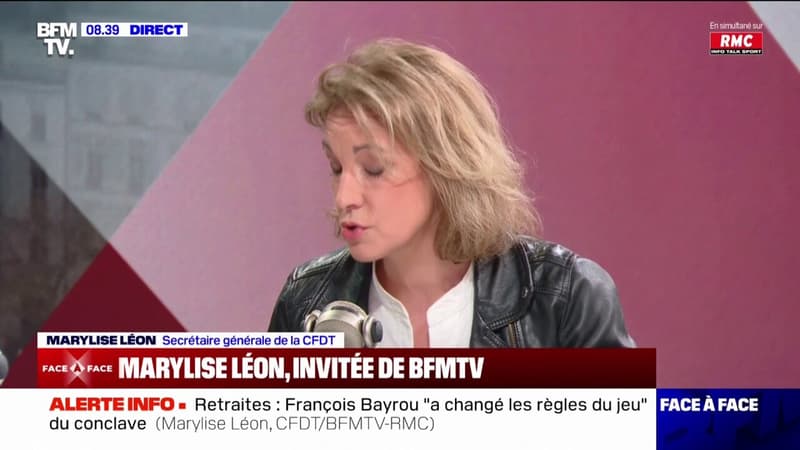 Je n'aime pas le mélange des genres: Marylise Léon (CFDT) répond au président du Cor qui déclare que l'économie de guerre rend dérisoire le débat sur les retraites