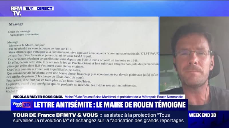 Lettre antisémite envoyée au maire de Rouen: 