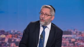 Haïm Korsia, grand rabbin de France sur le plateau de BFM, mercredi 27 août 2025.