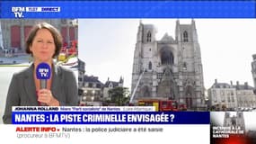 Incendie de la cathédrale de Nantes: pour la maire Johanna Rolland, "ce qui domine, c'est la tristesse"