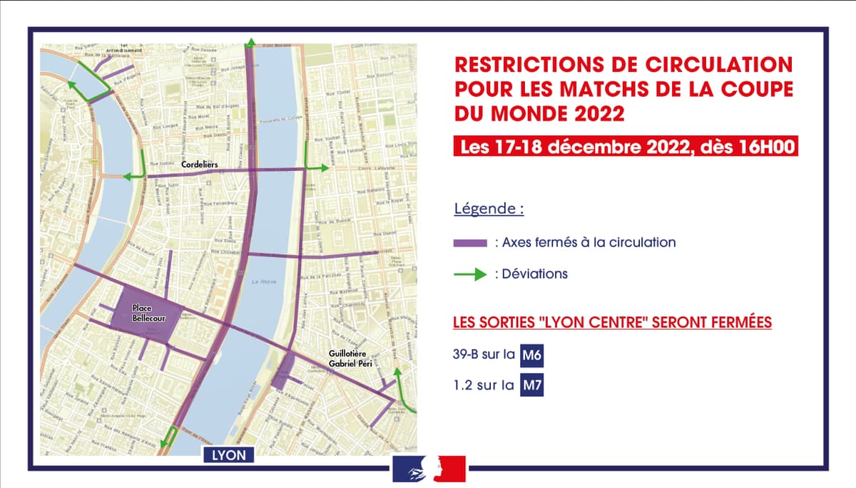 Rhône mesures de sécurité et restrictions de circulation pour la