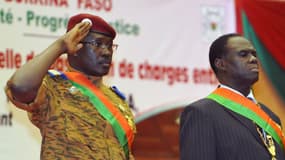Michel Kafando (Président Burkina Faso) et Isaac Zida (Premier ministre du Burkina Faso)