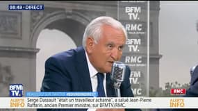 "L'intérêt général, c'est que Macron réussisse, pas de tout démolir en permanence" critique Jean-Pierre Raffarin sur RMC et BFMTV