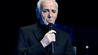 Charles Aznavour au Palais des Sports de Paris, le 21 décembre 2016.