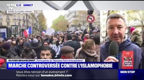 "J'ai signé la tribune, ma place est ici." Olivier Besancenot assume sa participation à la marche contre l'islamophobie à Paris