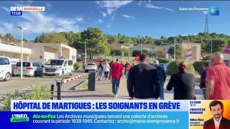 Les soignants de l'hôpital de Martigues en grève