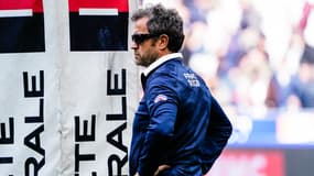 Fabien Galthié avec le XV de France, à Saint-Denis le 18 mars 2023