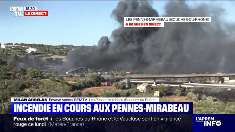 Incendie aux Pennes-Mirabeau: au moins quatre Canadair et un hélicoptère bombardier d'eau mobilisés dans les Bouches-du-Rhône