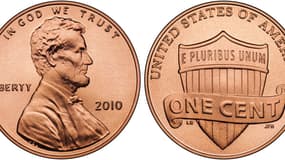 Une pièce de 1 cent de dollar aussi appelée penny.