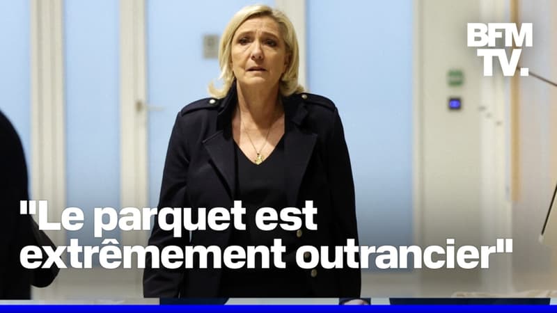 La colère de Marine Le Pen après les cinq ans de prison et d'inéligibilité requis à son égard