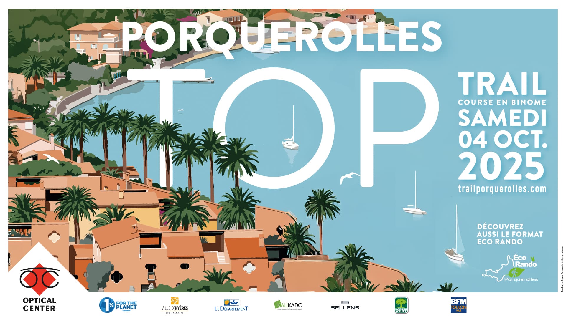 Le trail original de porquerolles en partenariat avec bfm toulon var